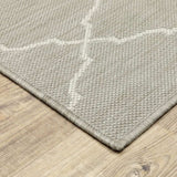 3' X 5' Gray and Ivory Indoor Outdoor Area Rug - Homeroots - Flyclothing LLC