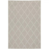 7' X 9' Gray and Ivory Indoor Outdoor Area Rug - Homeroots