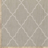 7' X 9' Gray and Ivory Indoor Outdoor Area Rug - Homeroots - Flyclothing LLC