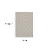 7' X 9' Gray and Ivory Indoor Outdoor Area Rug - Homeroots - Flyclothing LLC