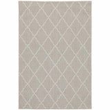 10' X 13' Gray and Ivory Indoor Outdoor Area Rug - Homeroots - Flyclothing LLC