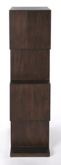 48" Dark Brown Wood Stacking Cubes Vertical Etagere Unit