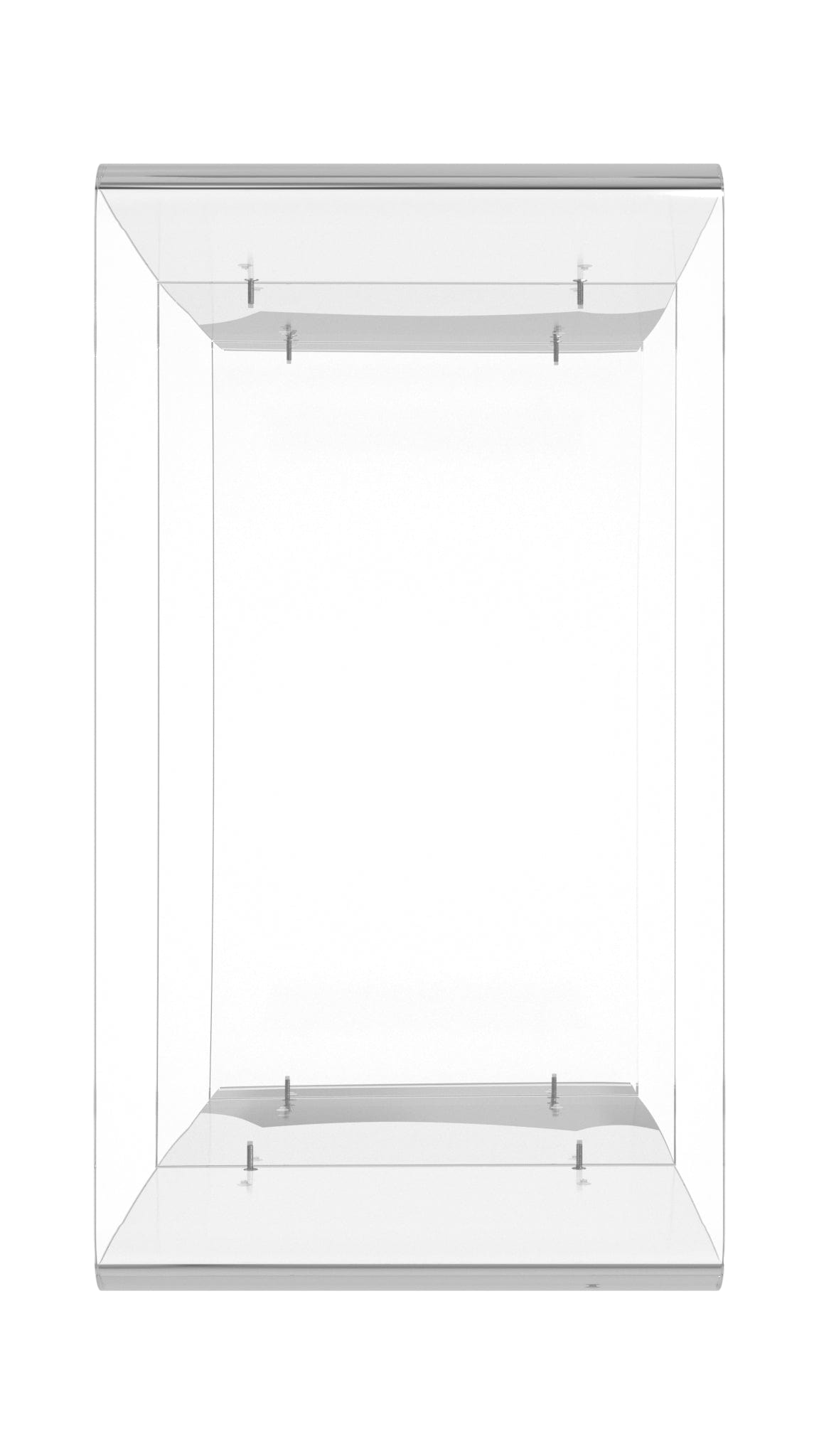 25" Clear Plastic Two Tier Bookcase - Homeroots