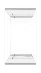 25" Clear Plastic Two Tier Bookcase - Homeroots