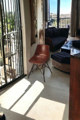 21" Brown And Black Faux Leather Side Chair - Homeroots - Flyclothing LLC