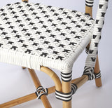 White And Brown Faux Rattan Dining Chair - Homeroots