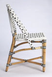 White And Brown Faux Rattan Dining Chair - Homeroots