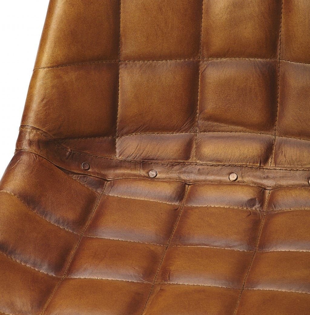 18" Brown Faux Leather Tufted Side Chair - Homeroots - Flyclothing LLC