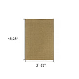 2' X 4' Tan Faux Seagrass Indoor Outdoor Area Rug - Homeroots - Flyclothing LLC