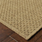 2' X 4' Tan Faux Seagrass Indoor Outdoor Area Rug - Homeroots - Flyclothing LLC