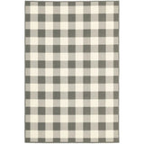 2' X 4' Gray and Ivory Indoor Outdoor Area Rug - Homeroots