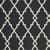 2' X 4' Black and Ivory Indoor Outdoor Area Rug - Homeroots