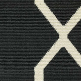 2' X 4' Black and Ivory Indoor Outdoor Area Rug - Homeroots - Flyclothing LLC