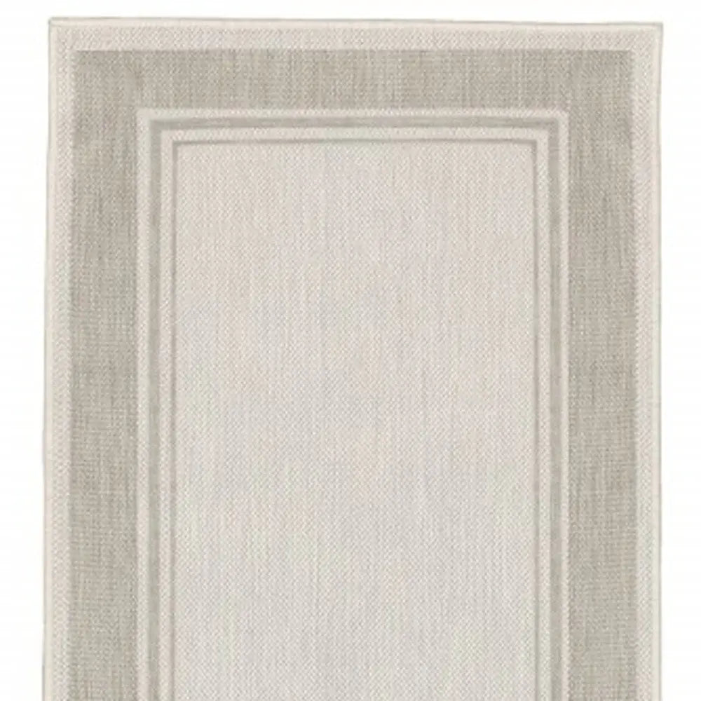 Gray and Ivory Indoor Outdoor Area Rug - Homeroots - Flyclothing LLC