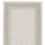 Gray and Ivory Indoor Outdoor Area Rug - Homeroots - Flyclothing LLC
