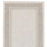 Gray and Ivory Indoor Outdoor Area Rug - Homeroots