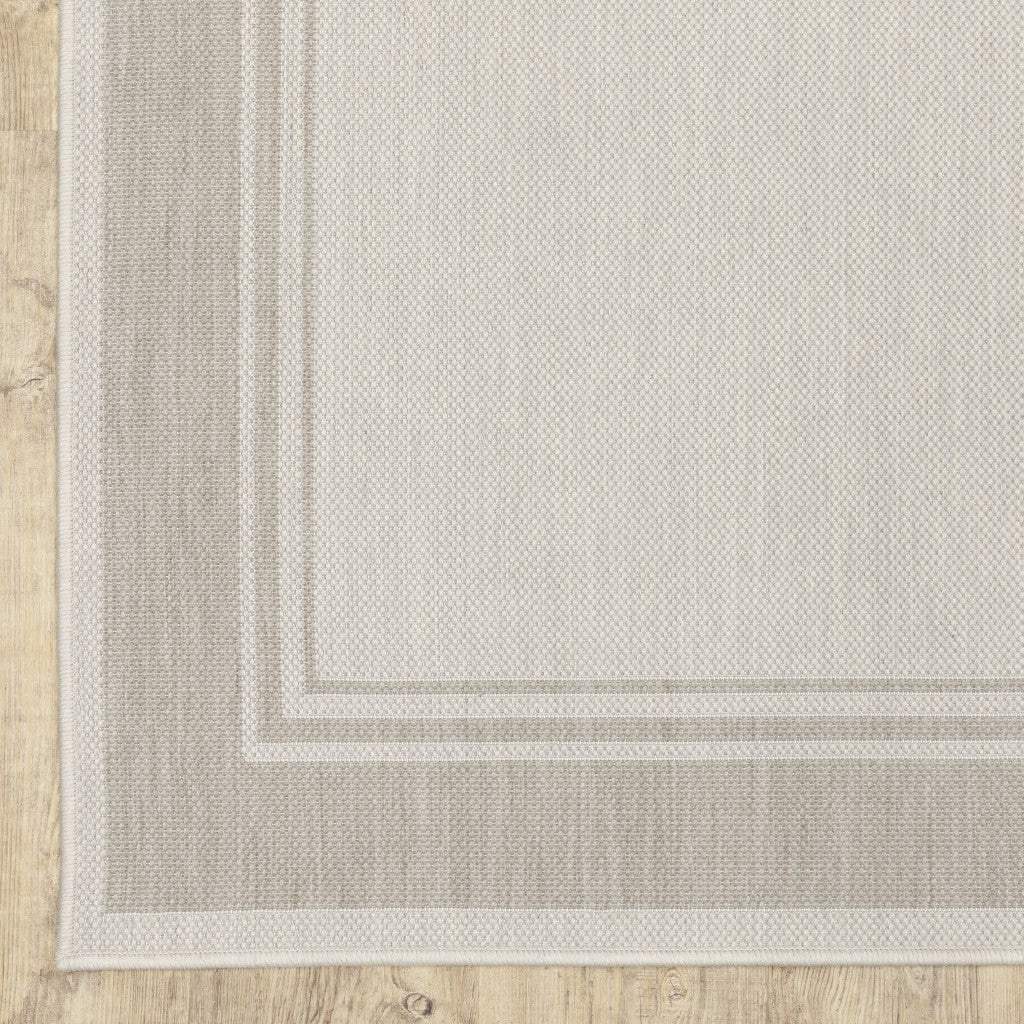Gray and Ivory Indoor Outdoor Area Rug - Homeroots - Flyclothing LLC