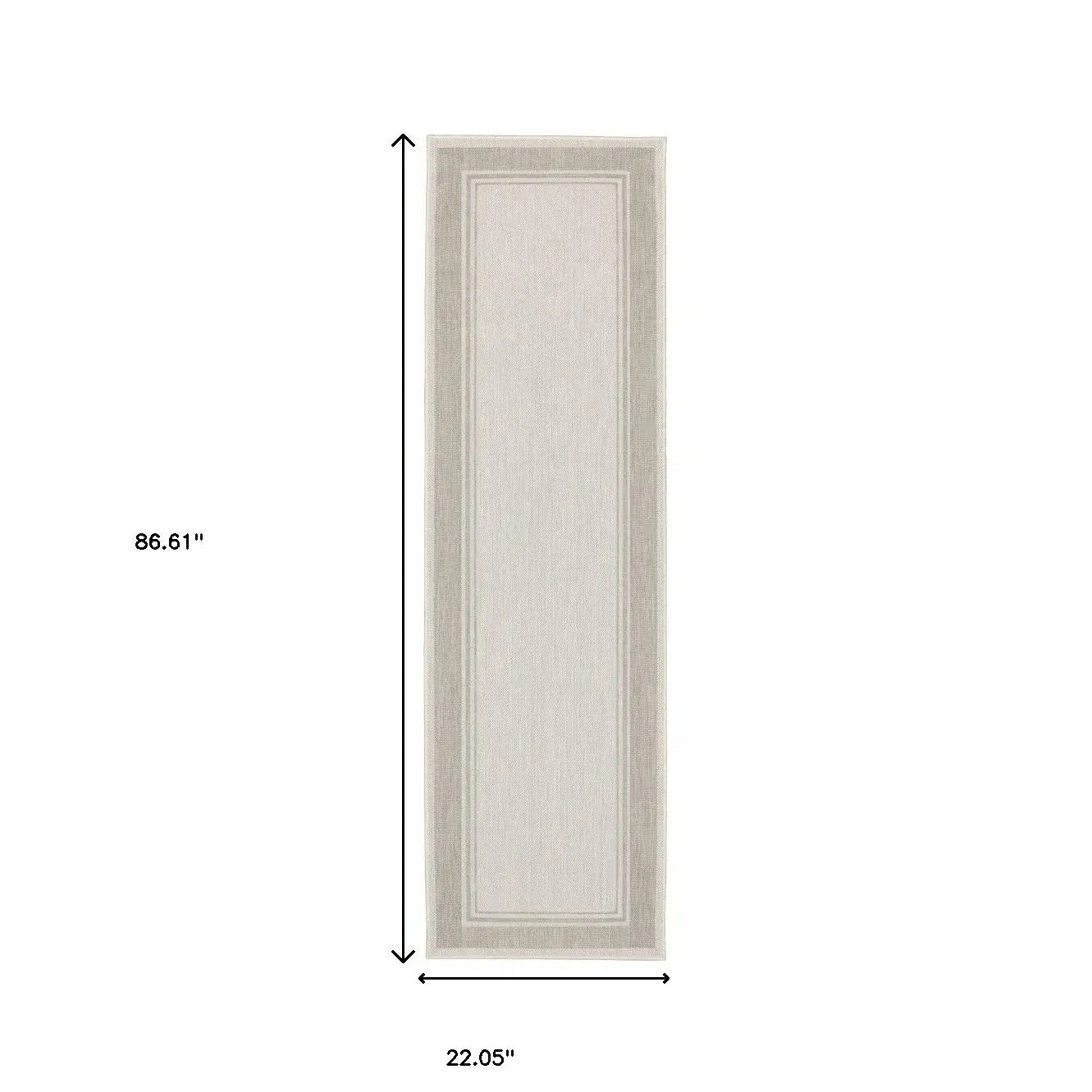 Gray and Ivory Indoor Outdoor Area Rug - Homeroots - Flyclothing LLC