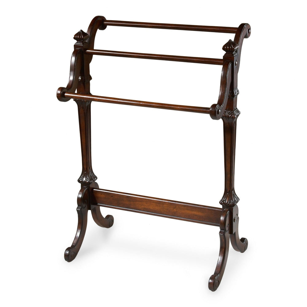 Deep Cherry Vintage Blanket Stand - Homeroots