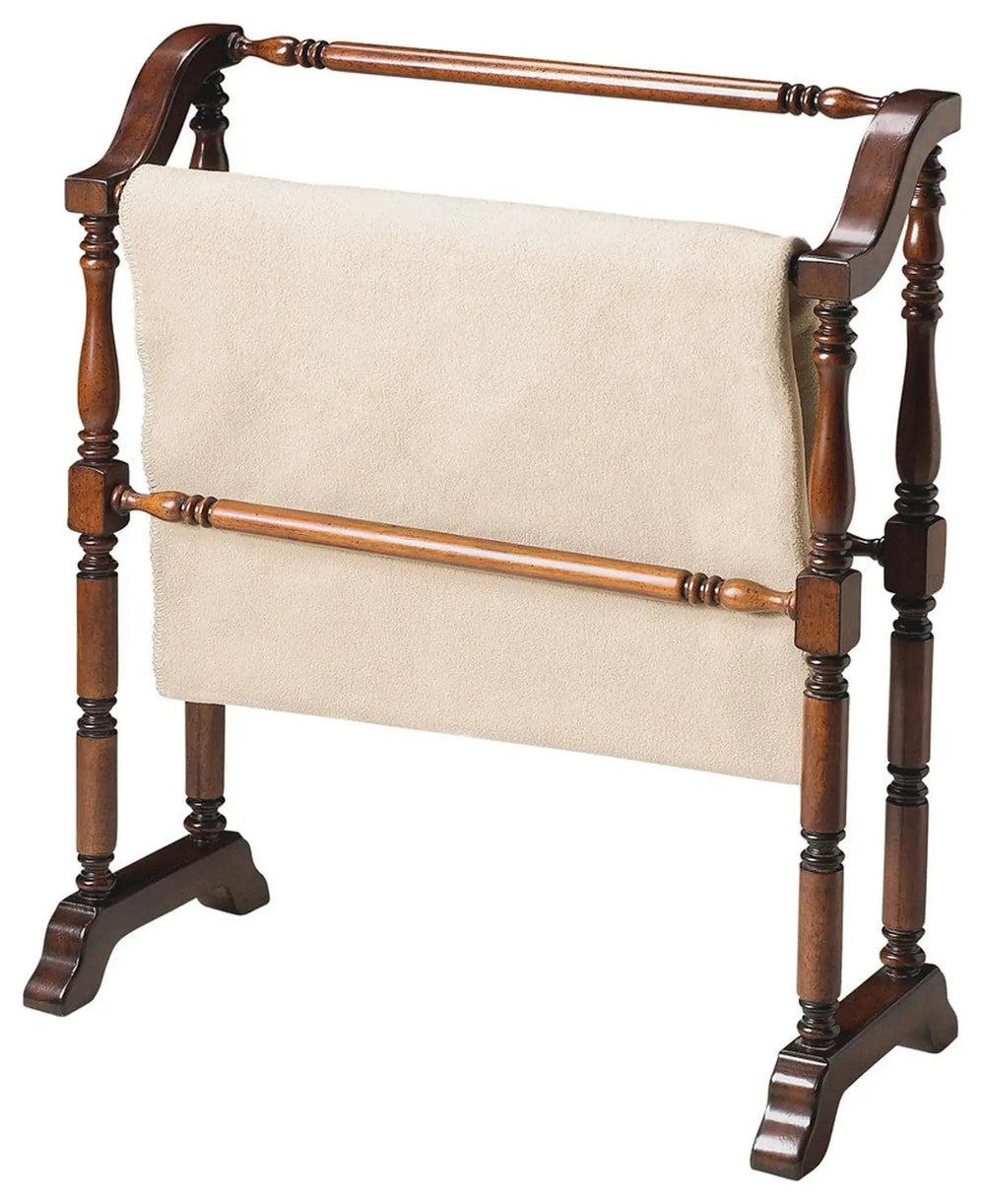 Vintage Deep Cherry Blanket Stand - Homeroots