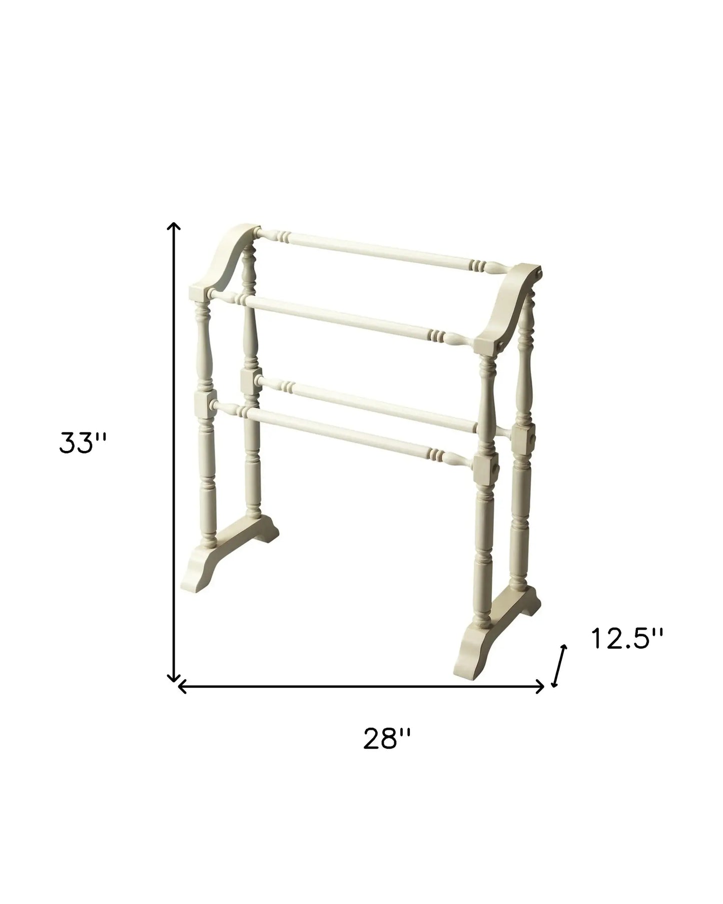 Vintage Cottage White Blanket Stand - Homeroots - Flyclothing LLC