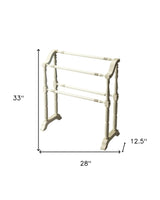 Vintage Cottage White Blanket Stand - Homeroots - Flyclothing LLC