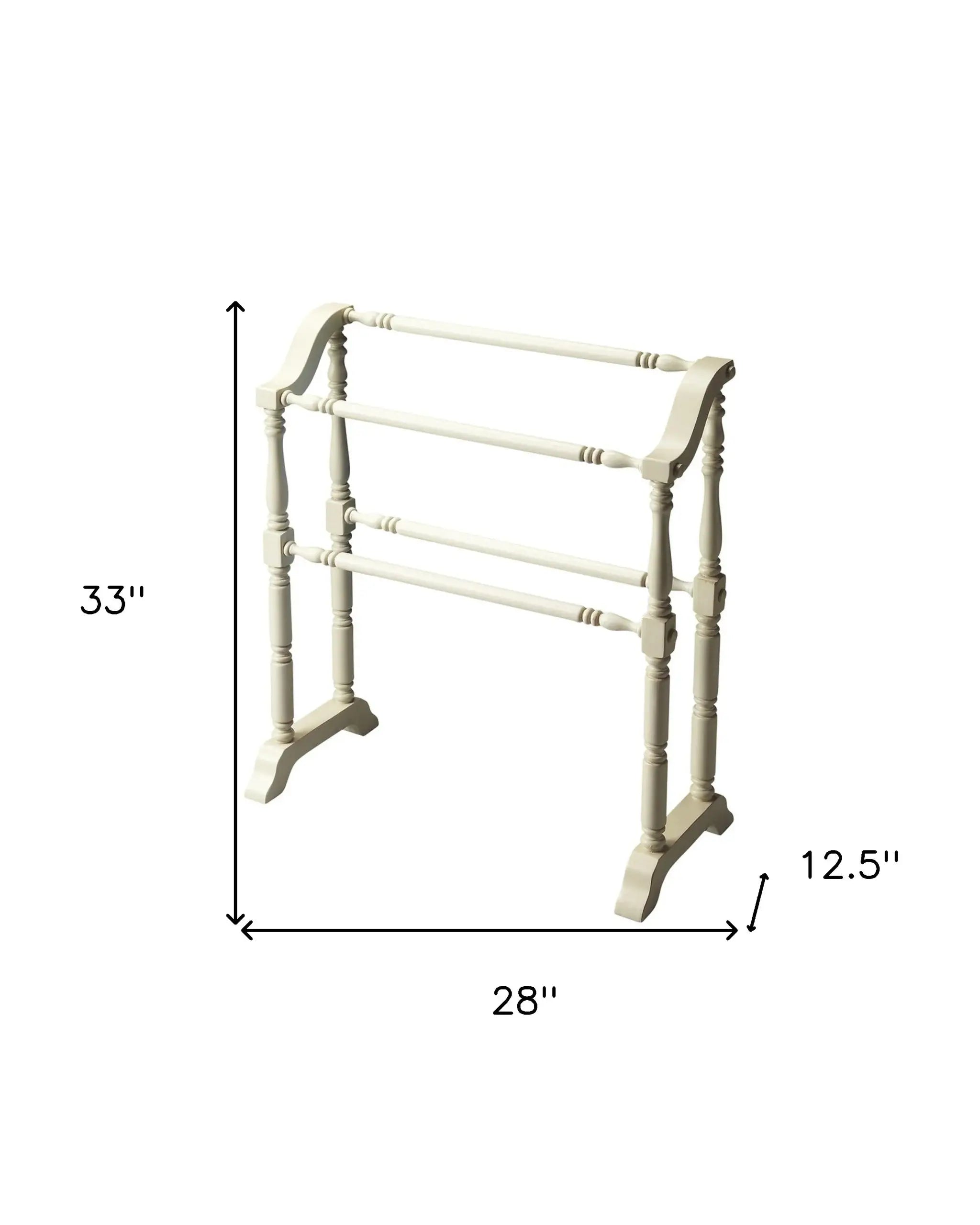 Vintage Cottage White Blanket Stand - Homeroots - Flyclothing LLC