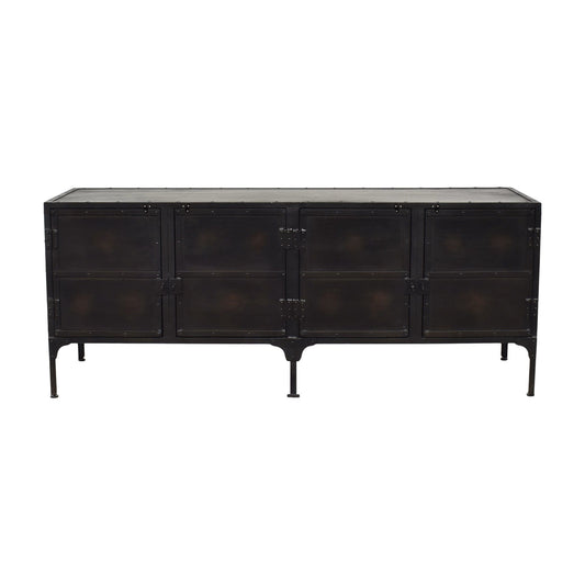62" Black Iron Sideboard Console Cabinet - Homeroots