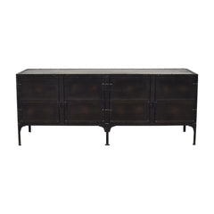 62" Black Iron Sideboard Console Cabinet - Homeroots