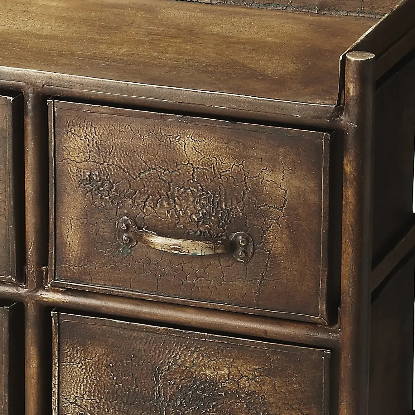 23" Bronze Metal Six Drawer Chest - Homeroots - Flyclothing LLC