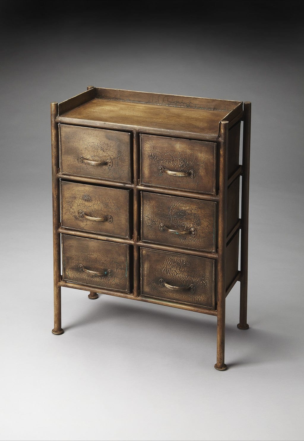 23" Bronze Metal Six Drawer Chest - Homeroots - Flyclothing LLC