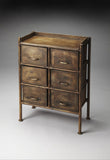 23" Bronze Metal Six Drawer Chest - Homeroots