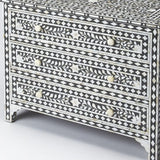 36" Black Manufactured Wood Three Drawer Chest - Homeroots - Flyclothing LLC