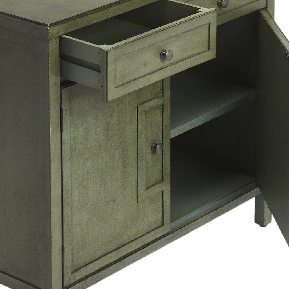 Imperial Green Console Cabinet - Homeroots