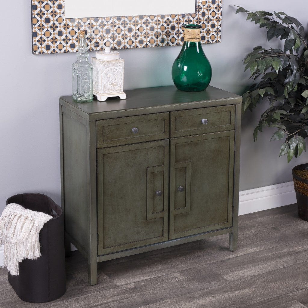 Imperial Green Console Cabinet - Homeroots