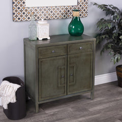 Imperial Green Console Cabinet - Homeroots