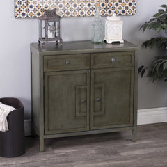 Imperial Green Console Cabinet - Homeroots