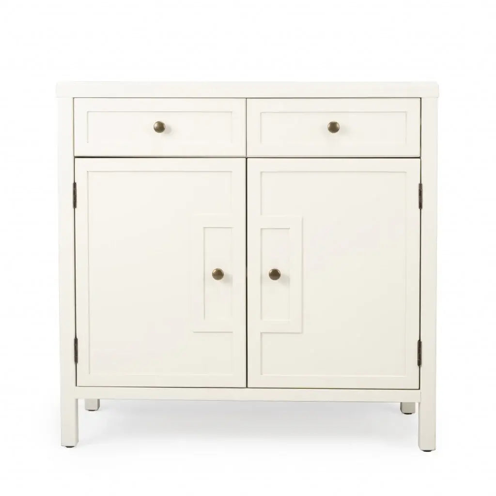 Imperial White Console Cabinet - Homeroots - Flyclothing LLC