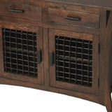 44" Dark Brown Solid Wood Frame Standard Accent Chest With Two Drawers - Homeroots
