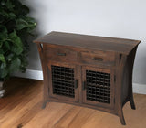 44" Dark Brown Solid Wood Frame Standard Accent Chest With Two Drawers - Homeroots