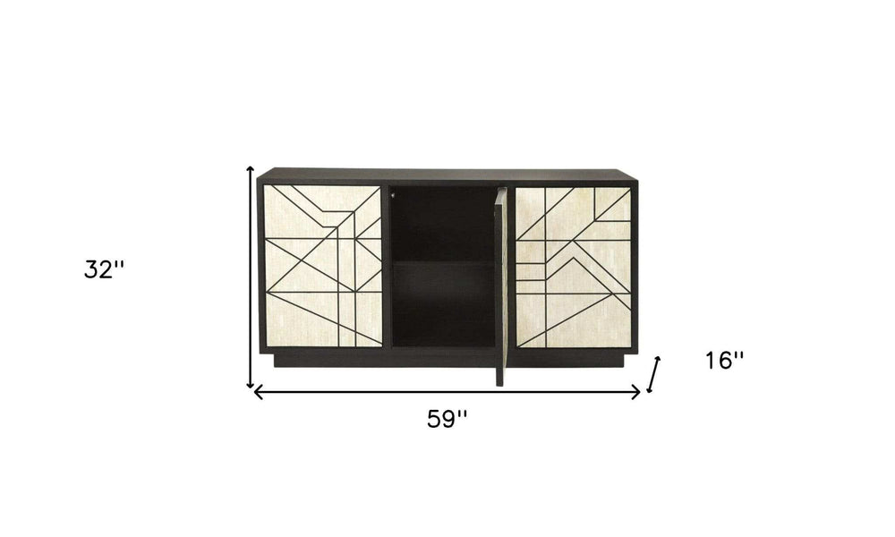 Greta Bone Inlay Sideboard - Homeroots - Flyclothing LLC