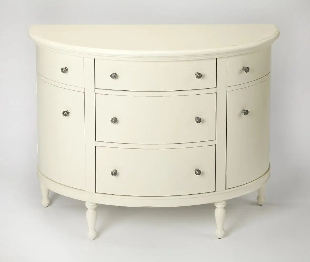 White Demilune Console Chest - Homeroots - Flyclothing LLC
