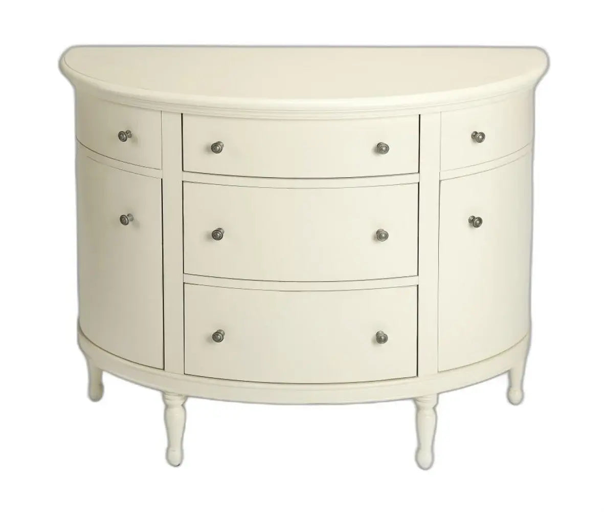 White Demilune Console Chest - Homeroots - Flyclothing LLC