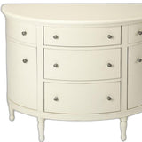White Demilune Console Chest - Homeroots