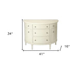 White Demilune Console Chest - Homeroots - Flyclothing LLC