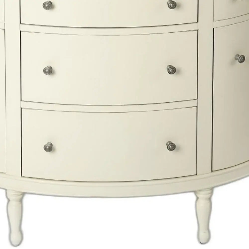 White Demilune Console Chest - Homeroots - Flyclothing LLC