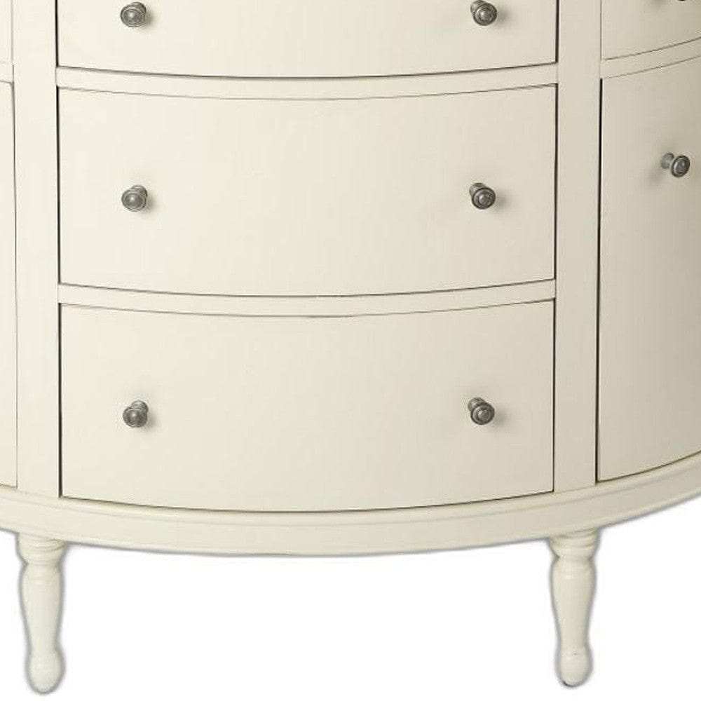 White Demilune Console Chest - Homeroots - Flyclothing LLC
