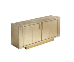 71" Gold Solid Wood Sideboard With Two Doors - Homeroots