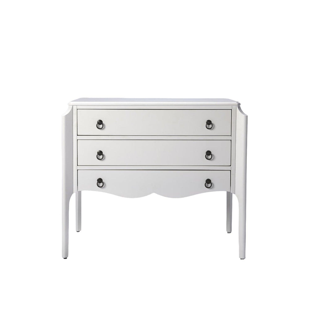 34" White Solid and Manufactured Wood Three Drawer Standard Chest - Homeroots - Flyclothing LLC