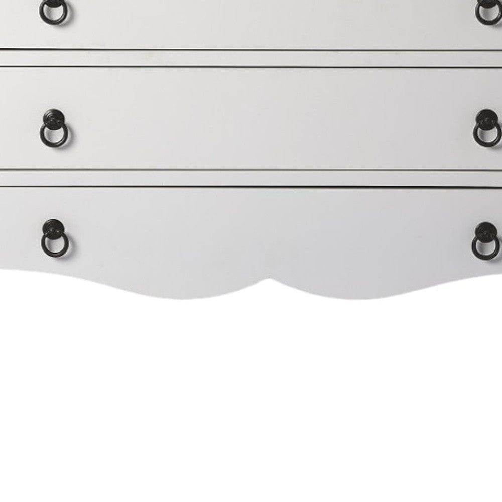 34" White Solid and Manufactured Wood Three Drawer Standard Chest - Homeroots - Flyclothing LLC